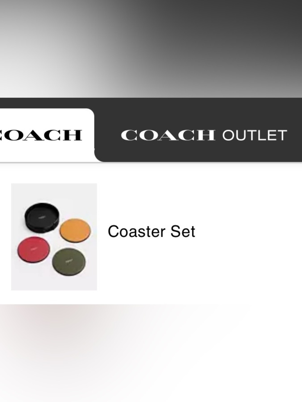 Set of 5 COACH Coasters in Black, Yellow, Orange, Red & Green - Picture 2 of 3